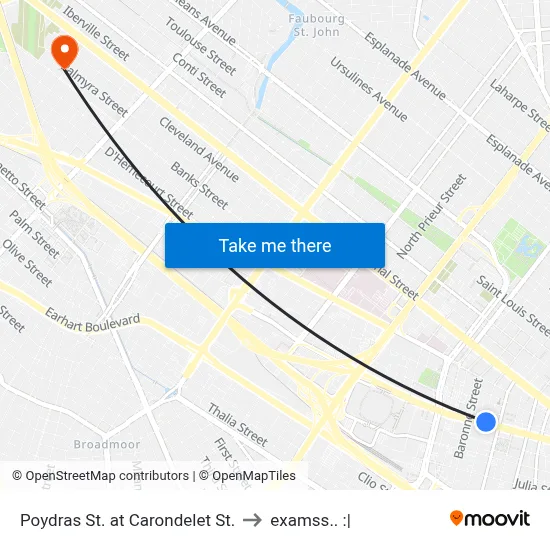 Poydras St. at Carondelet St. to examss.. :| map