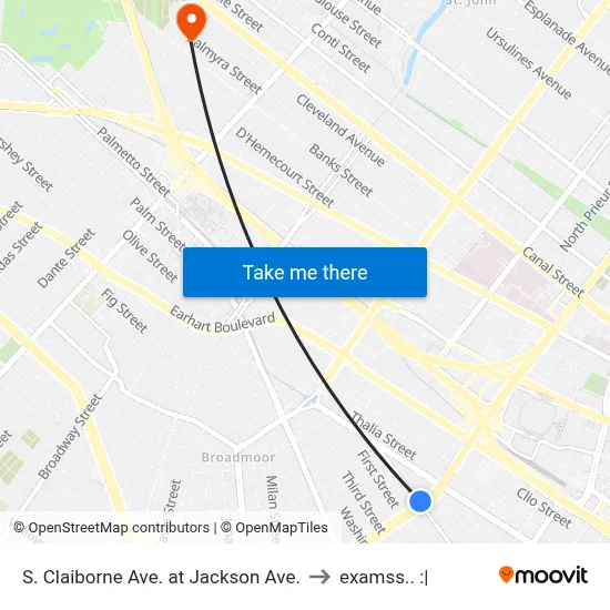 S. Claiborne Ave. at Jackson Ave. to examss.. :| map