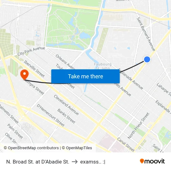 N. Broad St. at D'Abadie St. to examss.. :| map