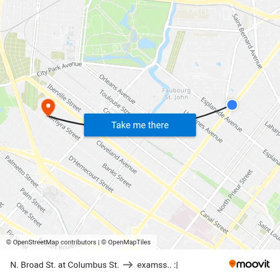 N. Broad St. at Columbus St. to examss.. :| map