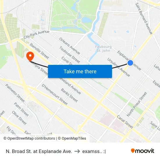 N. Broad St. at Esplanade Ave. to examss.. :| map