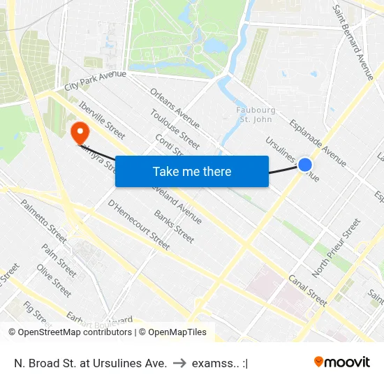 N. Broad St. at Ursulines Ave. to examss.. :| map
