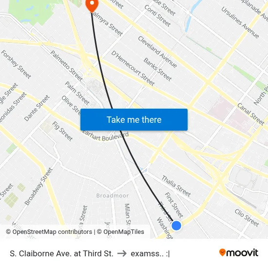 S. Claiborne Ave. at Third St. to examss.. :| map