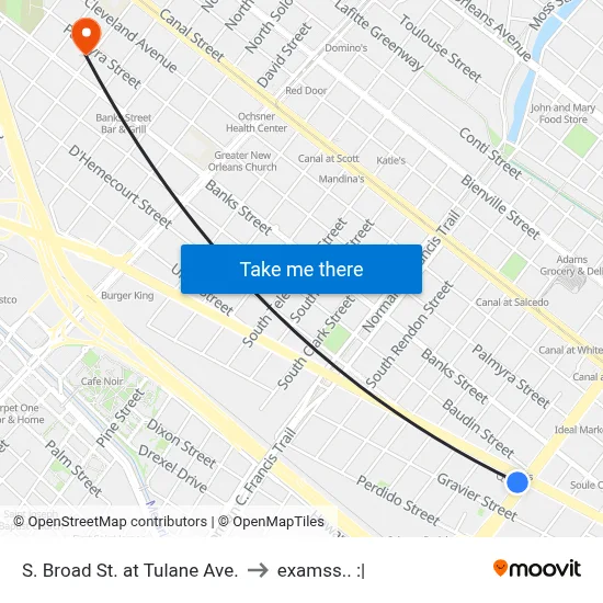 S. Broad St. at Tulane Ave. to examss.. :| map