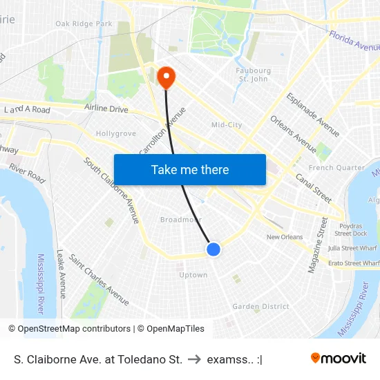 S. Claiborne Ave. at Toledano St. to examss.. :| map