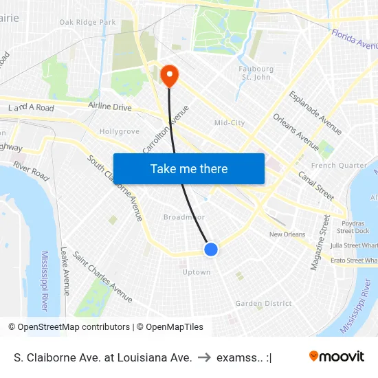 S. Claiborne Ave. at Louisiana Ave. to examss.. :| map