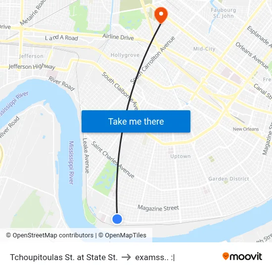 Tchoupitoulas St. at State St. to examss.. :| map