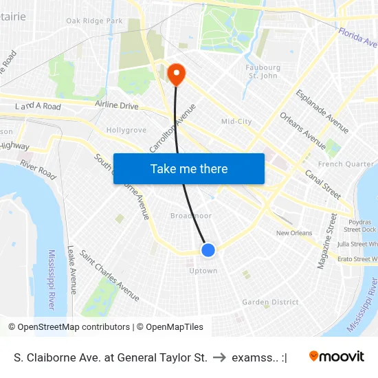 S. Claiborne Ave. at General Taylor St. to examss.. :| map