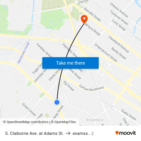 S. Claiborne Ave. at Adams St. to examss.. :| map