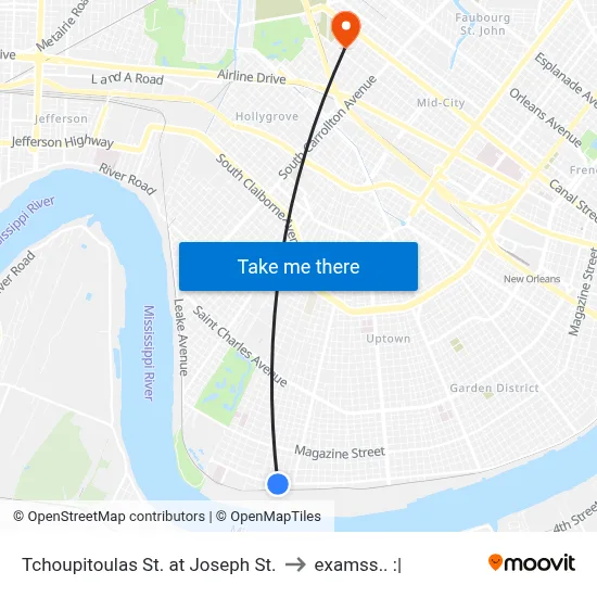Tchoupitoulas St. at Joseph St. to examss.. :| map