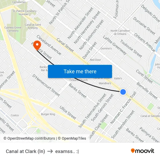 Canal at Clark (In) to examss.. :| map