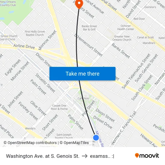 Washington Ave. at S. Genois St. to examss.. :| map