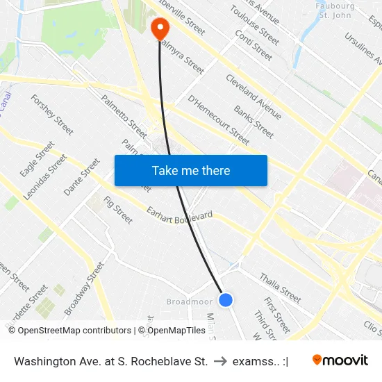 Washington Ave. at S. Rocheblave St. to examss.. :| map