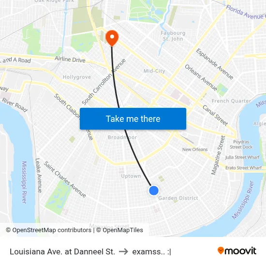 Louisiana Ave. at Danneel St. to examss.. :| map