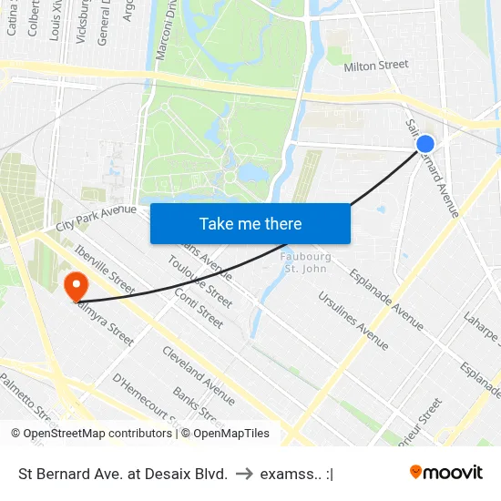 St Bernard Ave. at Desaix Blvd. to examss.. :| map