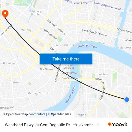 Westbend Pkwy. at Gen. Degaulle Dr. to examss.. :| map