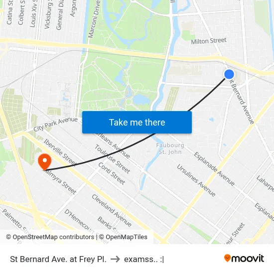 St Bernard Ave. at Frey Pl. to examss.. :| map