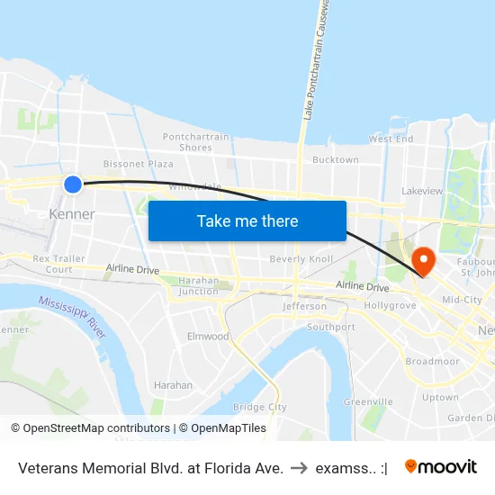 Veterans Memorial Blvd. at Florida Ave. to examss.. :| map