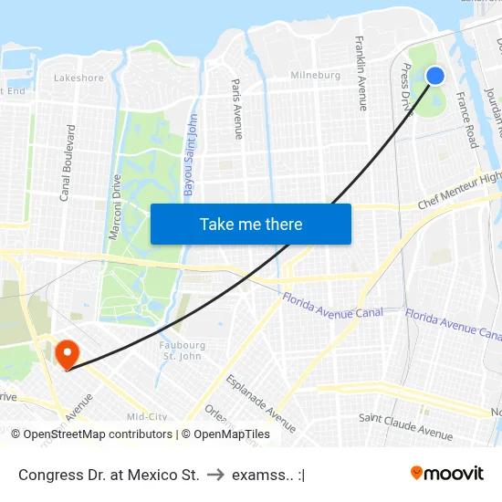 Congress Dr. at Mexico St. to examss.. :| map