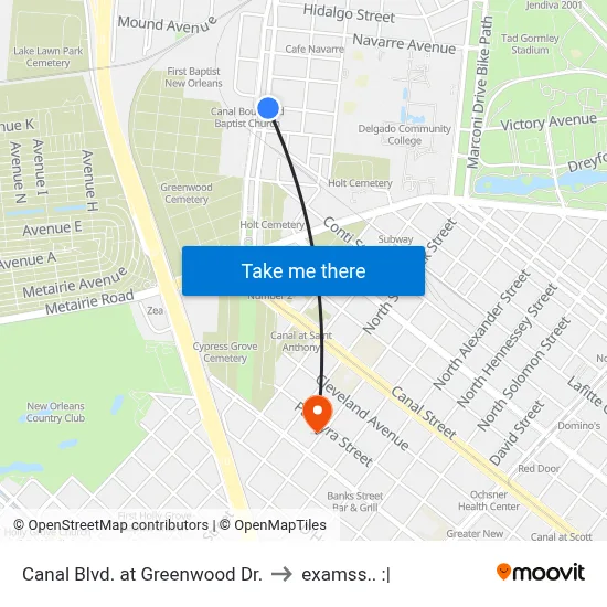 Canal Blvd. at Greenwood Dr. to examss.. :| map