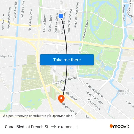 Canal Blvd. at French St. to examss.. :| map