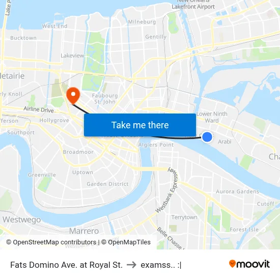 Fats Domino Ave. at Royal St. to examss.. :| map