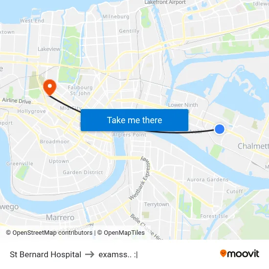 St Bernard Hospital to examss.. :| map