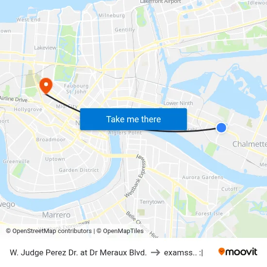 W. Judge Perez Dr. at Dr Meraux Blvd. to examss.. :| map