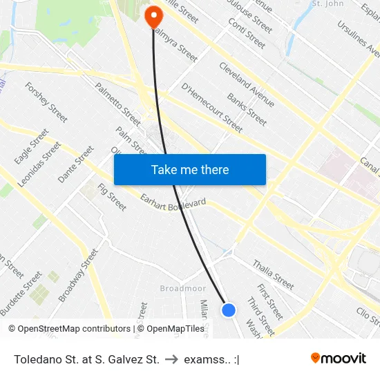 Toledano St. at S. Galvez St. to examss.. :| map