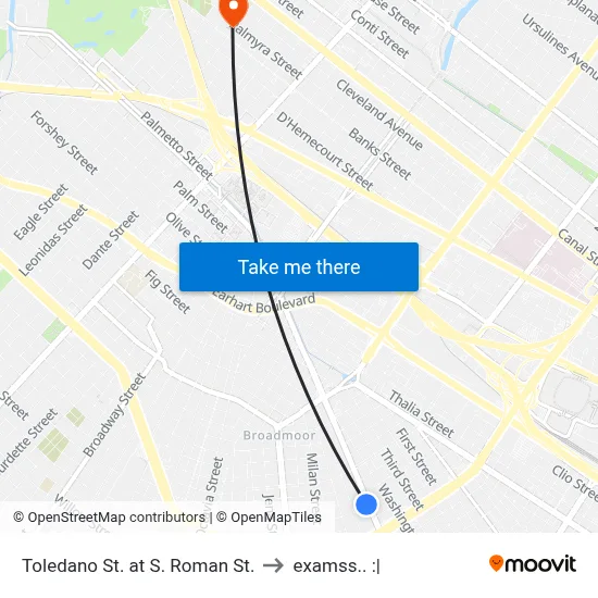 Toledano St. at S. Roman St. to examss.. :| map