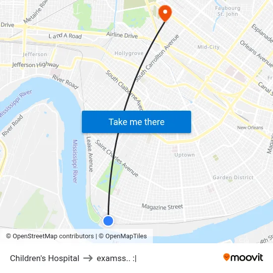 Children's Hospital to examss.. :| map
