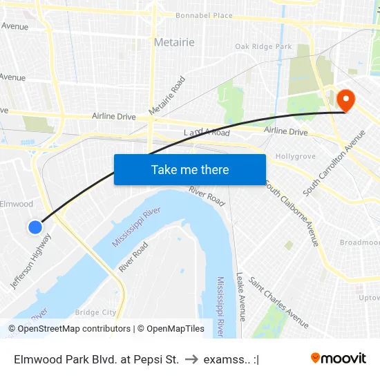 Elmwood Park Blvd. at Pepsi St. to examss.. :| map