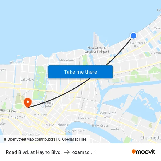 Read Blvd. at Hayne Blvd. to examss.. :| map