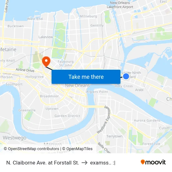 N. Claiborne Ave. at Forstall St. to examss.. :| map