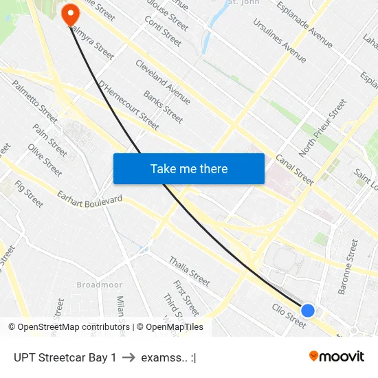 UPT Streetcar Bay 1 to examss.. :| map