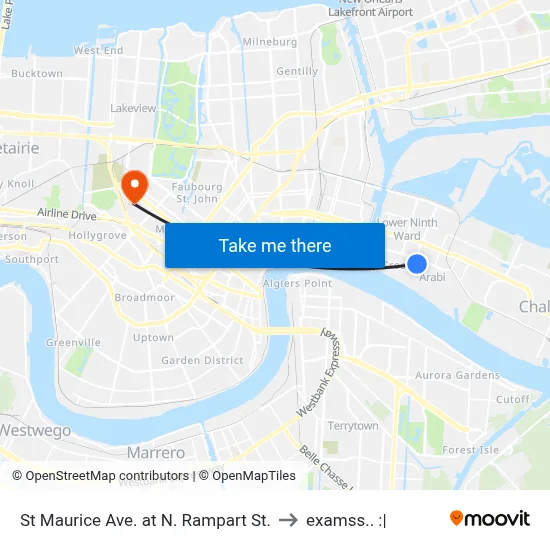 St Maurice Ave. at N. Rampart St. to examss.. :| map