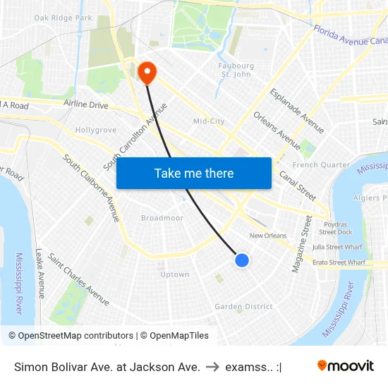 Simon Bolivar Ave. at Jackson Ave. to examss.. :| map