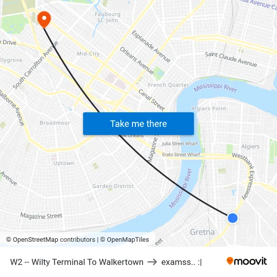 W2 -- Wilty Terminal To Walkertown to examss.. :| map