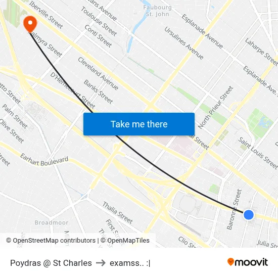 Poydras @ St Charles to examss.. :| map