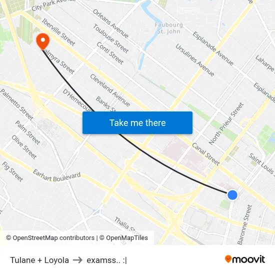 Tulane + Loyola to examss.. :| map