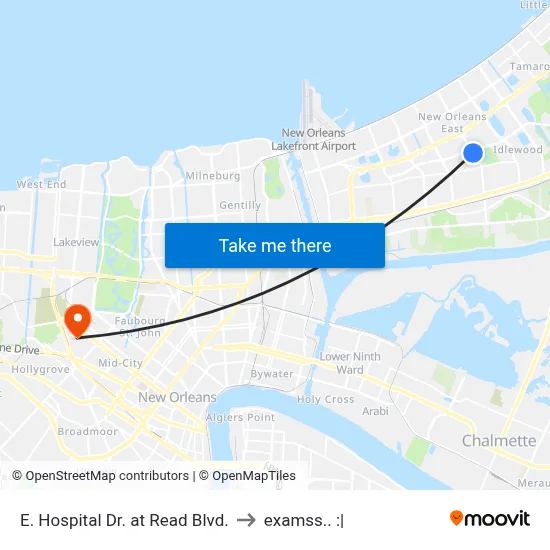 E. Hospital Dr. at Read Blvd. to examss.. :| map