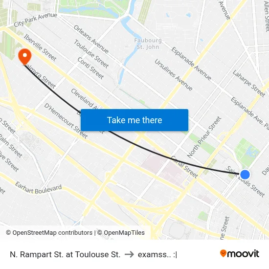 N. Rampart St. at Toulouse St. to examss.. :| map