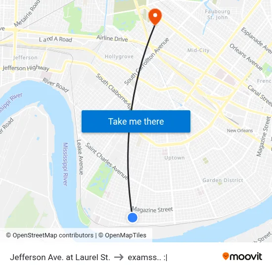 Jefferson Ave. at Laurel St. to examss.. :| map