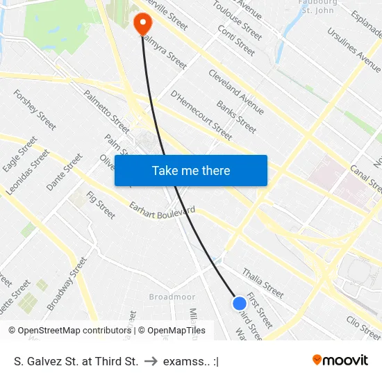 S. Galvez St. at Third St. to examss.. :| map