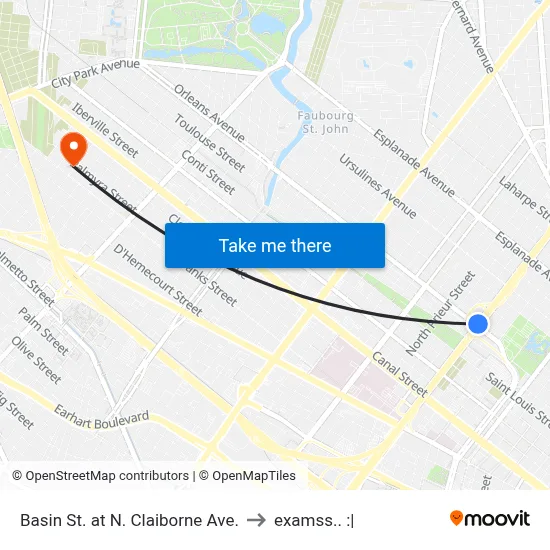 Basin St. at N. Claiborne Ave. to examss.. :| map