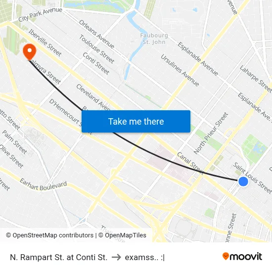 N. Rampart St. at Conti St. to examss.. :| map