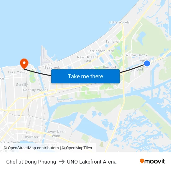 Chef at Dong Phuong to UNO Lakefront Arena map