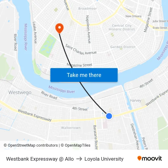 Westbank Expressway @ Allo to Loyola University map