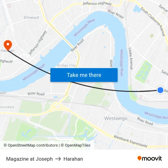 Magazine at Joseph to Harahan map