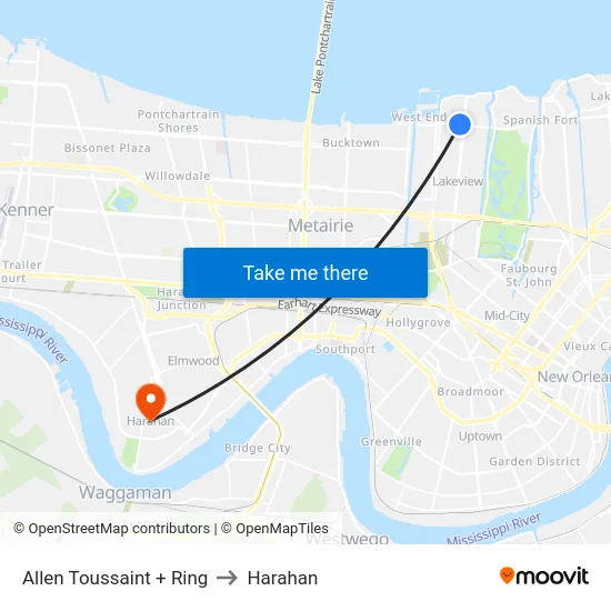 Allen Toussaint + Ring to Harahan map